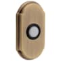 Baldwin 3" x 1-1/2" Illuminated Arch Door Bell from the Estate Collection Satin Brass and Black