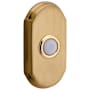 Baldwin 3" x 1-1/2" Illuminated Arch Door Bell from the Estate Collection Satin Brass and Brown