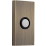 Baldwin 3" x 1-1/2" Illuminated Rectangular Door Bell from the Estate Collection Satin Brass and Black