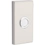 Baldwin 3" x 1-1/2" Illuminated Rectangular Door Bell from the Estate Collection Lifetime Polished Nickel