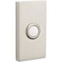Baldwin 3" x 1-1/2" Illuminated Rectangular Door Bell from the Estate Collection Lifetime Satin Nickel