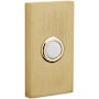 Baldwin 3" x 1-1/2" Illuminated Rectangular Door Bell from the Estate Collection Satin Brass and Brown