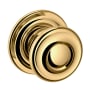 Baldwin 1-1/2 Inch Diameter Cabinet Knob Backplate from the Estate Collection Lifetime Polished Brass