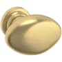 Baldwin Oval 1-1/8 Inch Oval Cabinet Knob from the Estate Collection Lifetime Satin Brass