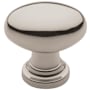 Baldwin Oval 1-1/8 Inch Oval Cabinet Knob from the Estate Collection Lifetime Polished Nickel