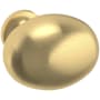 Baldwin Oval 1-3/8 Inch Oval Cabinet Knob from the Estate Collection Lifetime Satin Brass