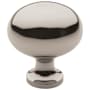Baldwin Oval 1-3/8 Inch Oval Cabinet Knob from the Estate Collection Lifetime Polished Nickel