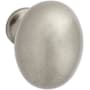 Baldwin Oval 1-3/8 Inch Oval Cabinet Knob from the Estate Collection Satin Nickel