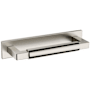 Baldwin Gramercy 4 Inch Center to Center Handle Cabinet Pull and Backplate from the Estate Collection Satin Nickel