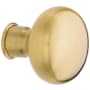 Baldwin Single Estate Knob without Rosettes Locking/Latching Mechanism Purchased Separately
 Lifetime PVD Satin Brass