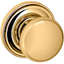 Baldwin 5000 Non-Turning One-Sided Dummy Door Knob with 5048 Rose from the Estate Collection Non-Lacquered Brass