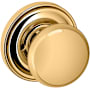 Baldwin 5000 Privacy Door Knob Set with 5048 Rose from the Estate Collection Non-Lacquered Brass