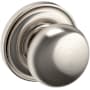 Baldwin 5000 Non-Turning One-Sided Dummy Door Knob with 5048 Rose from the Estate Collection Lifetime Satin Nickel