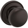 Baldwin 5000 Non-Turning One-Sided Dummy Door Knob with 5048 Rose from the Estate Collection Venetian Bronze