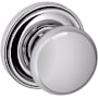 Baldwin 5000 Non-Turning One-Sided Dummy Door Knob with 5048 Rose from the Estate Collection Polished Chrome