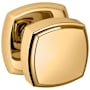 Baldwin 5011 Passage Door Knob Set with 5058 Rose from the Estate Collection Lifetime Polished Brass