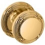 Baldwin 5013 Passage Door Knob Set with 5021 Rose from the Estate Collection Lifetime Polished Brass