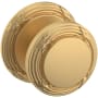 Baldwin 5013 Passage Door Knob Set with 5021 Rose from the Estate Collection Vintage Brass