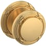 Baldwin 5013 Passage Door Knob Set with 5021 Rose from the Estate Collection Lifetime Satin Brass