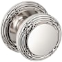Baldwin 5013 Passage Door Knob Set with 5021 Rose from the Estate Collection Lifetime Polished Nickel