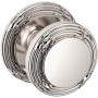 Baldwin 5013 Passage Door Knob Set with 5021 Rose from the Estate Collection Lifetime Polished Nickel
