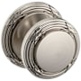 Baldwin 5013 Passage Door Knob Set with 5021 Rose from the Estate Collection Lifetime Satin Nickel