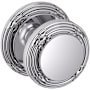 Baldwin 5013 Passage Door Knob Set with 5021 Rose from the Estate Collection Polished Chrome