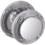 Baldwin 5013 Passage Door Knob Set with 5021 Rose from the Estate Collection Polished Chrome
