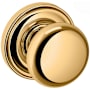 Baldwin 5015 Passage Door Knob Set with 5048 Rose from the Estate Collection Lifetime Polished Brass