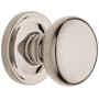Baldwin 5015 Non-Turning Two-Sided Dummy Door Knob Set with 5048 Rose from the Estate Collection Lifetime Polished Nickel