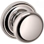 Baldwin 5015 Passage Door Knob Set with 5048 Rose from the Estate Collection Lifetime Polished Nickel