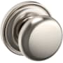 Baldwin 5015 Non-Turning One-Sided Dummy Door Knob with 5048 Rose from the Estate Collection Lifetime Satin Nickel