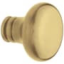 Baldwin Pair of Estate Knobs without Rosettes Locking/Latching Mechanism Purchased Separately Satin Brass and Brown