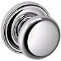 Baldwin 5015 Passage Door Knob Set with 5048 Rose from the Estate Collection Polished Chrome