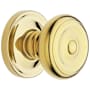 Baldwin 5020 Non-Turning Two-Sided Dummy Door Knob Set with 5048 Rose from the Estate Collection Lifetime Polished Brass