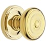 Baldwin 5020 Non-Turning Two-Sided Dummy Door Knob Set with 5048 Rose from the Estate Collection Non-Lacquered Brass