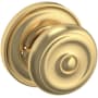 Baldwin 5020 Privacy Door Knob Set with 5048 Rose from the Estate Collection Lifetime Satin Brass
