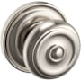Baldwin 5020 Non-Turning Two-Sided Dummy Door Knob Set with 5048 Rose from the Estate Collection Lifetime Satin Nickel