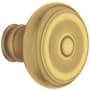 Baldwin Pair of Estate Knobs without Rosettes Locking/Latching Mechanism Purchased Separately Satin Brass and Brown