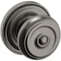 Baldwin 5020 Passage Door Knob Set with 5048 Rose from the Estate Collection Lifetime Graphite Nickel