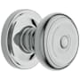 Baldwin 5020 Passage Door Knob Set with 5048 Rose from the Estate Collection Polished Chrome