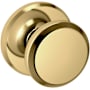 Baldwin 5023 Non-Turning Two-Sided Dummy Door Knob Set with R016 Rose from the Estate Collection Lifetime Polished Brass