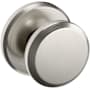 Baldwin 5023 Non-Turning Two-Sided Dummy Door Knob Set with R016 Rose from the Estate Collection Lifetime Satin Nickel