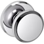 Baldwin 5023 Non-Turning Two-Sided Dummy Door Knob Set with R016 Rose from the Estate Collection Polished Chrome