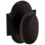 Baldwin 5024 Non-Turning Two-Sided Dummy Door Knob Set with R030 Rose from the Estate Collection Oil Rubbed Bronze