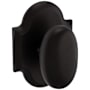 Baldwin 5024 Non-Turning One-Sided Dummy Door Knob with R030 Rose from the Estate Collection Oil Rubbed Bronze