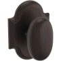 Baldwin 5024 Non-Turning Two-Sided Dummy Door Knob Set with R030 Rose from the Estate Collection Venetian Bronze
