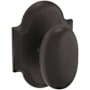 Baldwin 5024 Passage Door Knob Set with R030 Rose from the Estate Collection Venetian Bronze