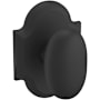 Baldwin 5024 Non-Turning One-Sided Dummy Door Knob with R030 Rose from the Estate Collection Satin Black