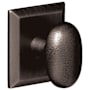 Baldwin Pair of Oval Estate Door Knob set without Rosettes Locking/Latching Mechanisms Purchased Separately Distressed Oil Rubbed Bronze